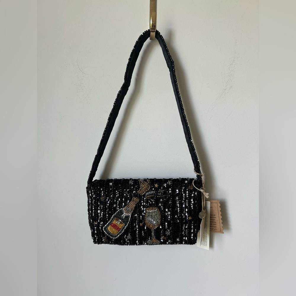 Viral Beaded champagne Black Gold tkmaxx Shoulder Bag